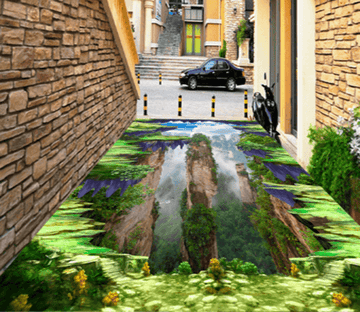 3D High Mountains 028 Floor Mural Wallpaper AJ Wallpaper 2 