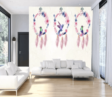 3D Circle Feather Decoration 1253 Wallpaper AJ Wallpaper 2 