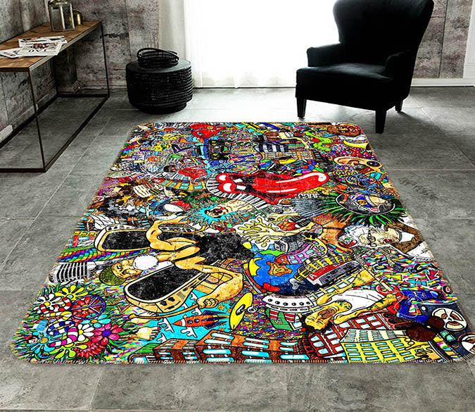 3D Exaggerated Mouth 117 Non Slip Rug Mat Mat AJ Creativity Home 