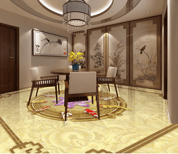 3D Purple Flower 054 Floor Mural Wallpaper AJ Wallpaper 2 