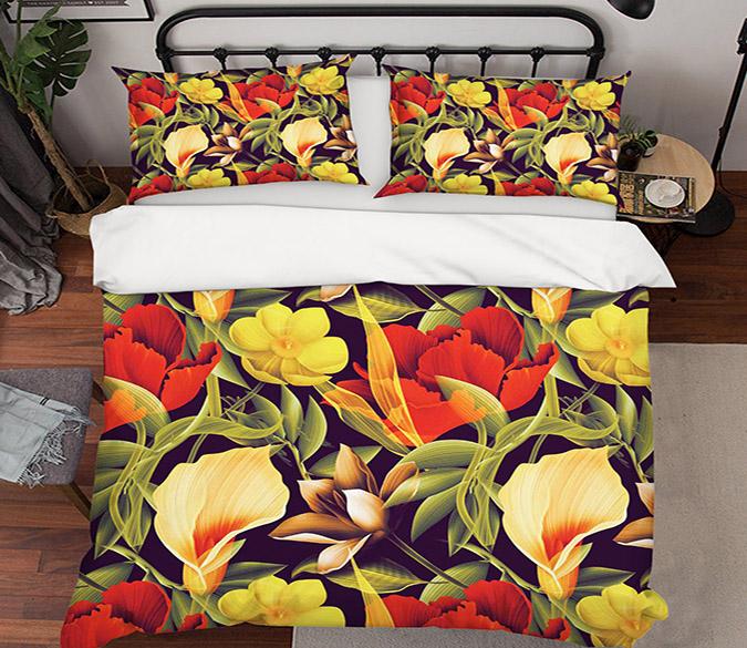 3D Lily Leaves 187 Bed Pillowcases Quilt Wallpaper AJ Wallpaper 