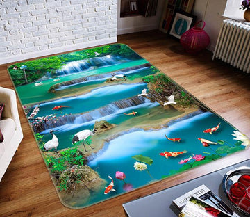 3D bamboo Forest Fish 013 Non Slip Rug Mat Mat AJ Creativity Home 