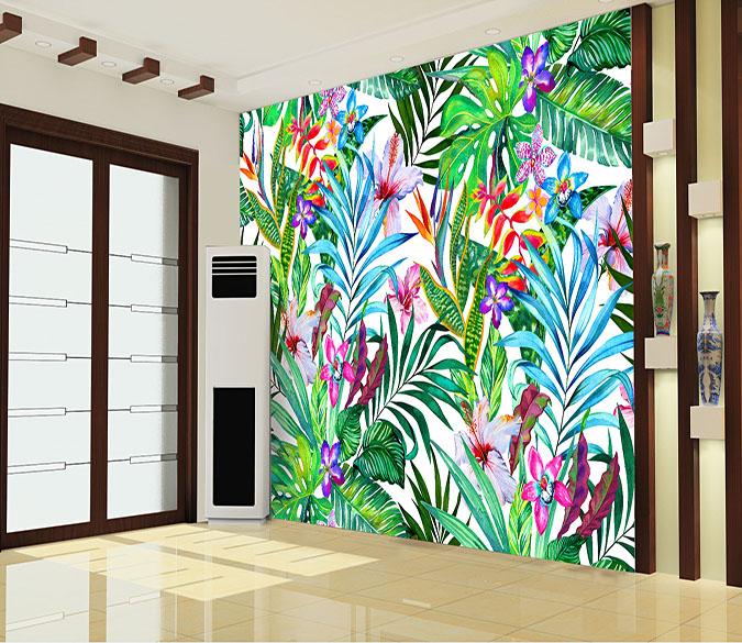 3D Green Leaf 097 Wallpaper AJ Wallpaper 