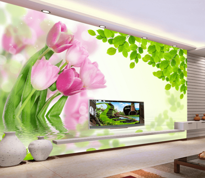 3D Green Leaf 216 Wallpaper AJ Wallpaper 