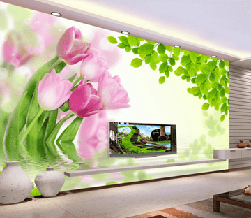 3D Green Leaf 216 Wallpaper AJ Wallpaper 