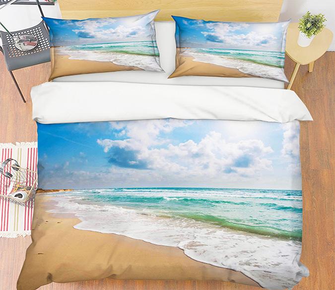 3D Seaside Beach 087 Bed Pillowcases Quilt Wallpaper AJ Wallpaper 