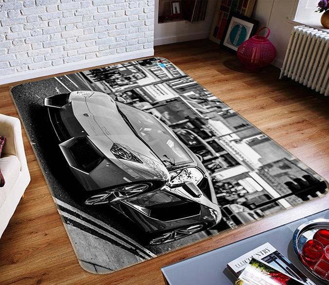 3D Luxury Car Intersection 269 Non Slip Rug Mat Mat AJ Creativity Home 