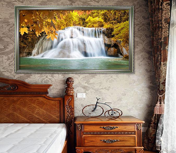 3D Beautiful River 108 Fake Framed Print Painting Wallpaper AJ Creativity Home 