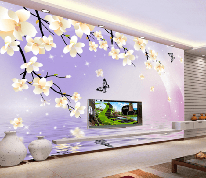 3D Water Shadow Butterfly 138 Wallpaper AJ Wallpaper 