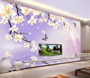 3D Water Shadow Butterfly 138 Wallpaper AJ Wallpaper 