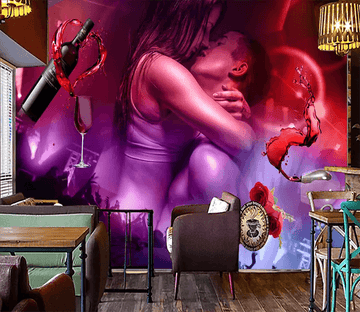 3D Red Wine Rose 325 Wallpaper AJ Wallpaper 2 