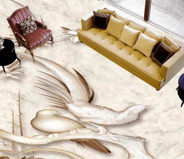 3D White Bird 155 Floor Mural Wallpaper AJ Wallpaper 2 