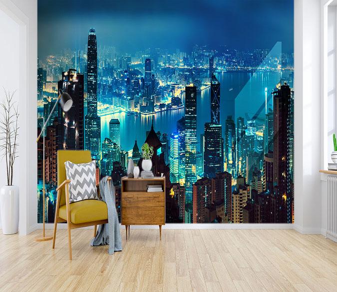 3D Night City 015 Wallpaper AJ Wallpaper 