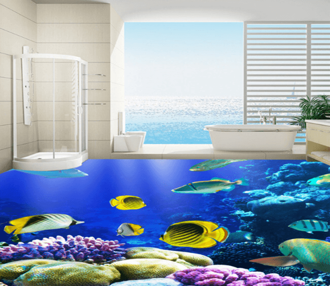 3D Coral 251 Floor Mural Wallpaper AJ Wallpaper 2 