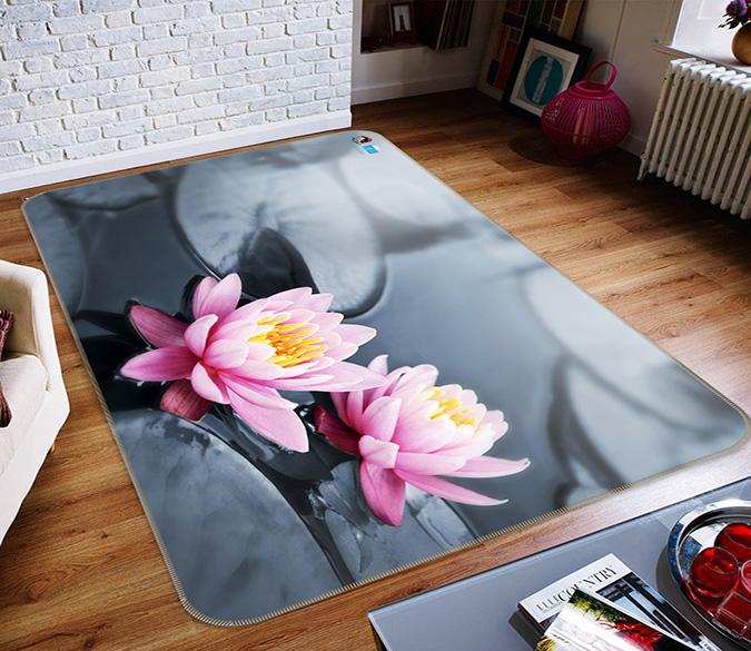 3D Big Lotus 632 Non Slip Rug Mat Mat AJ Creativity Home 