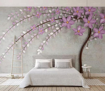 3D Purple Flower 198 Wallpaper AJ Wallpaper 