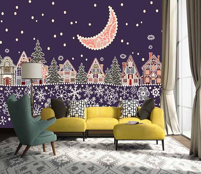 3D Moon Wavy Lines 103 Wallpaper AJ Wallpaper 