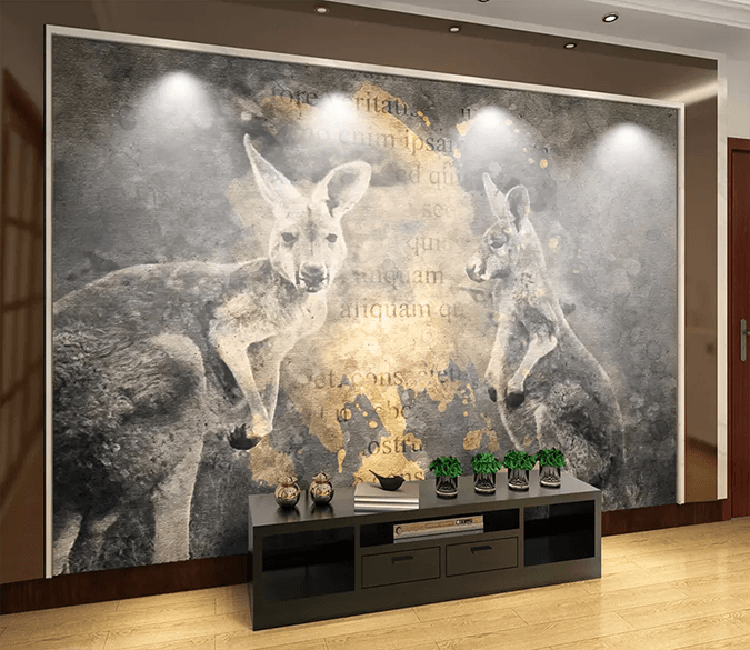 3D Letter Paper Kangaroo 261 Wallpaper AJ Wallpaper 2 