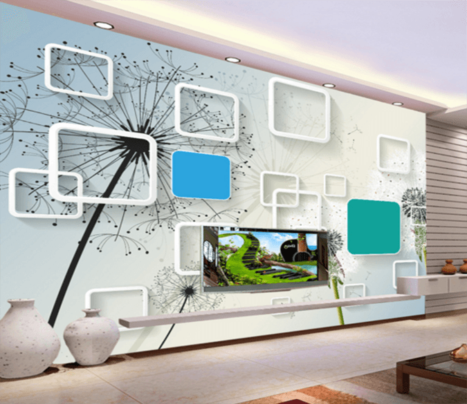 3D Dandelion Corners 263 Wallpaper AJ Wallpaper 