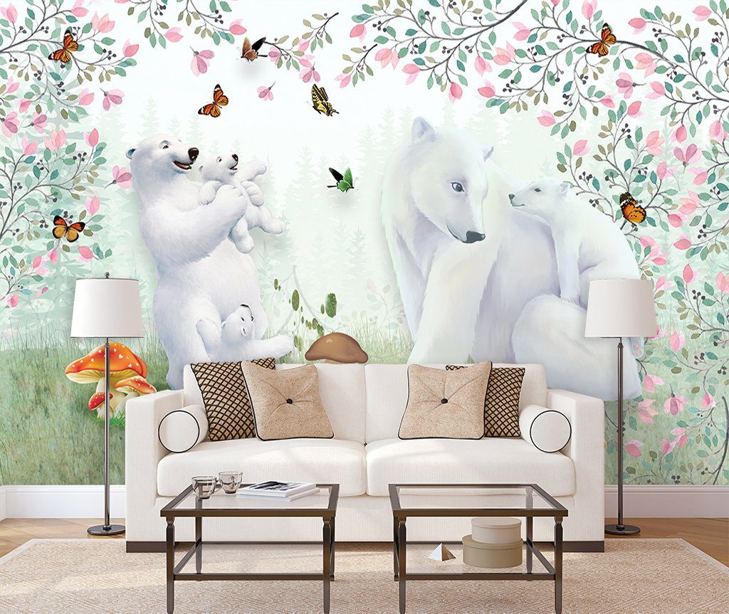 3D Polar Bear 596 Wall Murals Wallpaper AJ Wallpaper 2 