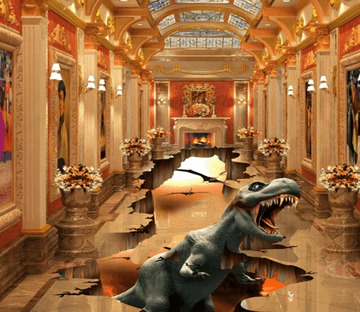 3D Tyrannosaurus Rex 031 Floor Mural Wallpaper AJ Wallpaper 2 