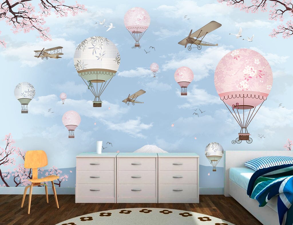 3D Hot Air Balloon WC035 Wall Murals Wallpaper AJ Wallpaper 2 