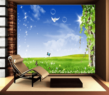 3D Lawn Pigeon Bubble 847 Wallpaper AJ Wallpaper 2 