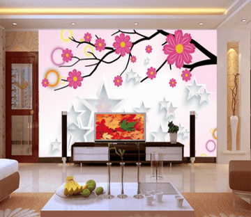 3D Pentagram Flower 107 Wallpaper AJ Wallpaper 