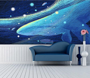 3D Whale Pattern 064 Wallpaper AJ Wallpaper 