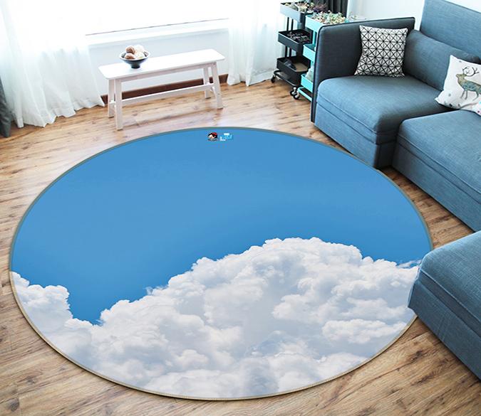 3D White Clouds 233 Round Non Slip Rug Mat Mat AJ Creativity Home 