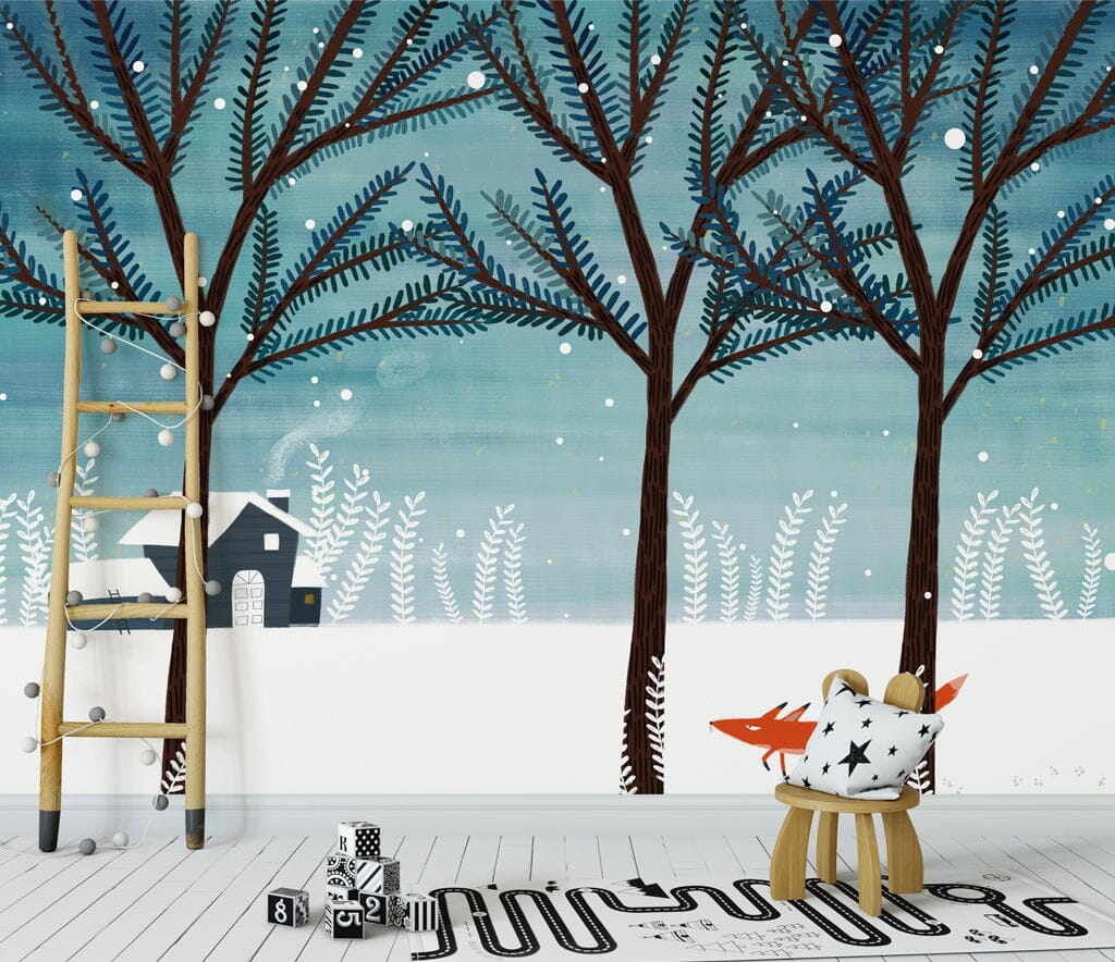 3D Snow Forest WC028 Wall Murals Wallpaper AJ Wallpaper 2 