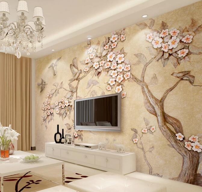 3D Branch Flower 1267 Wall Murals Wallpaper AJ Wallpaper 2 