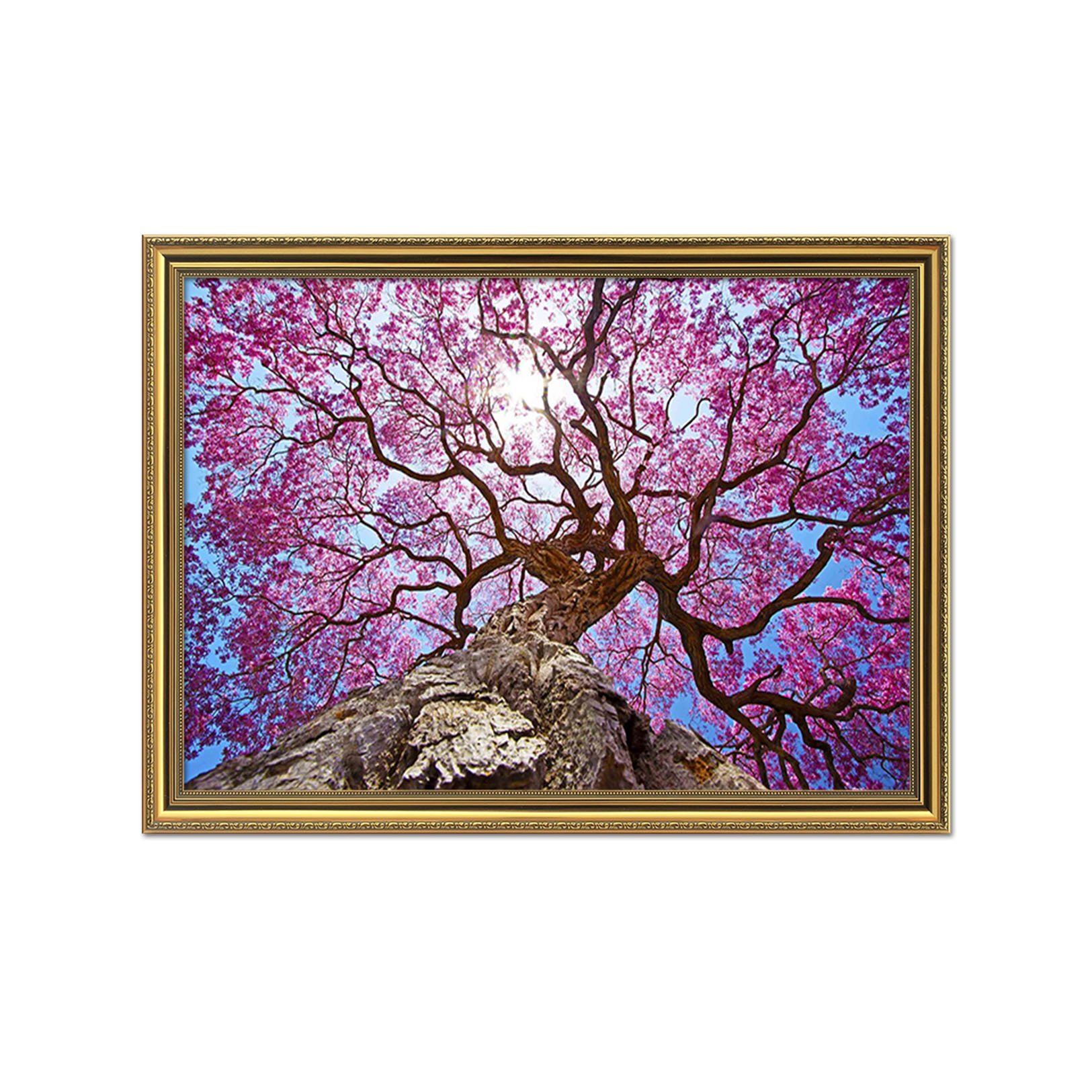 3D Tree Blossom 014 Fake Framed Print Painting Wallpaper AJ Creativity Home 