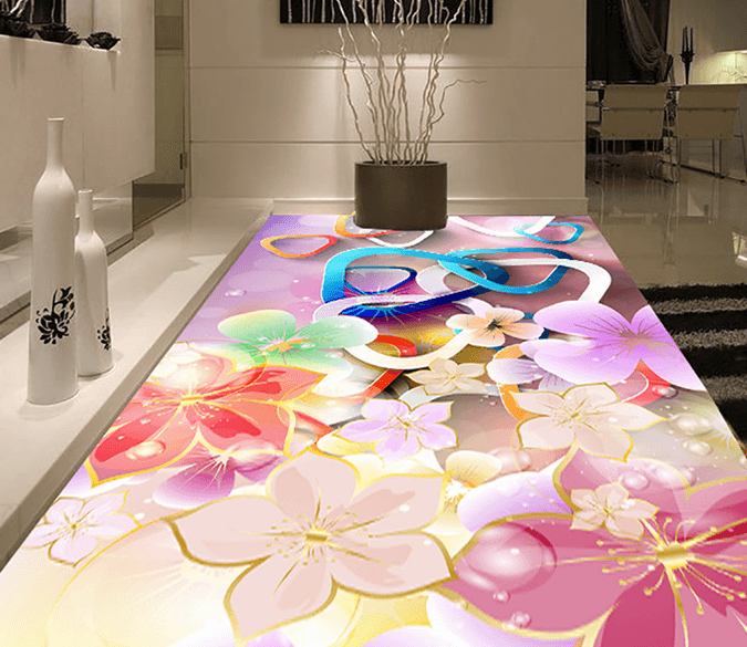 3D Phnom Penh Flower 128 Floor Mural Wallpaper AJ Wallpaper 2 