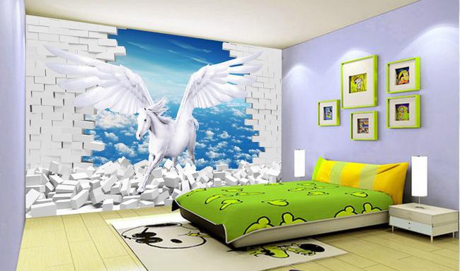 3D Horse Wings 603 Wall Murals Wallpaper AJ Wallpaper 2 