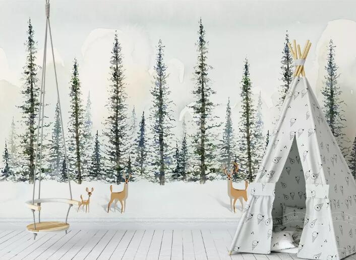 3D Woods Deer 1455 Wall Murals Wallpaper AJ Wallpaper 2 