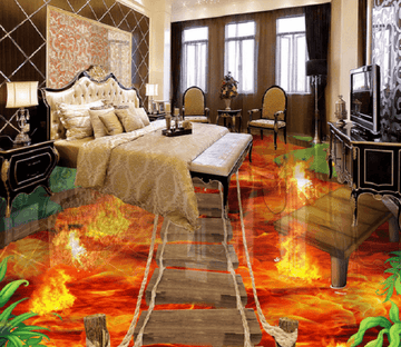 3D Magma 082 Floor Mural Wallpaper AJ Wallpaper 2 