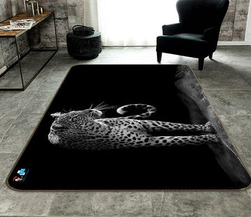 3D Leopard Gaze 061 Non Slip Rug Mat Mat AJ Creativity Home 