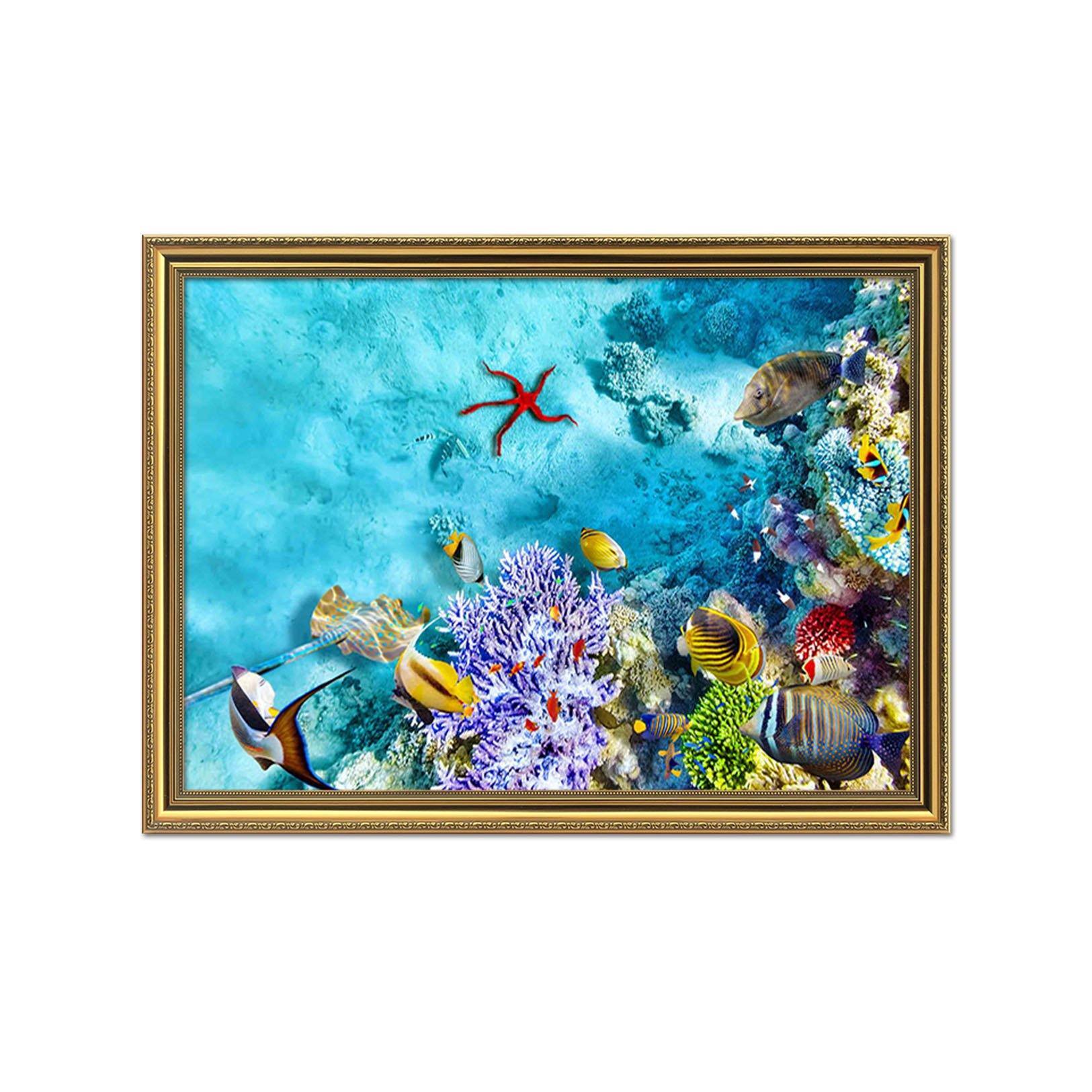 3D Deep-Sea Creatures 090 Fake Framed Print Painting Wallpaper AJ Creativity Home 