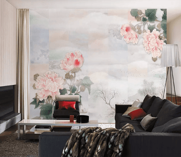 3D Ink Painting Safflower 1254 Wallpaper AJ Wallpaper 2 