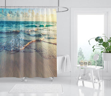 3D Beautiful Beach 091 Shower Curtain 3D Shower Curtain AJ Creativity Home 