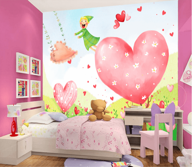 3D Love Swing 308 Wallpaper AJ Wallpaper 