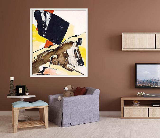 3D Black Graffiti 104 Fake Framed Print Painting Wallpaper AJ Creativity Home 