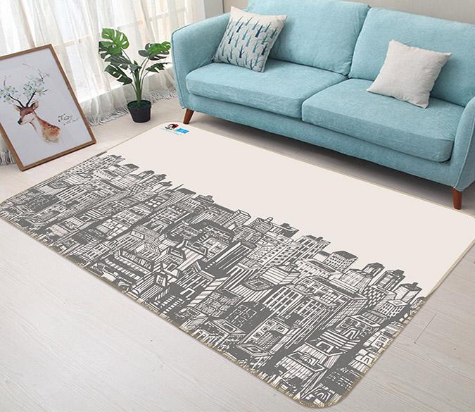 3D Graffiti Building 109 Non Slip Rug Mat Mat AJ Creativity Home 