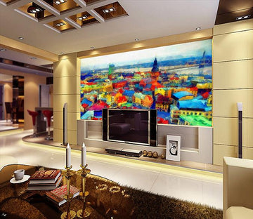 3D Small Town 020 Wallpaper AJ Wallpaper 