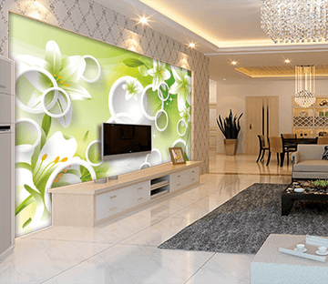 3D Blooming Lily 229 Wallpaper AJ Wallpaper 