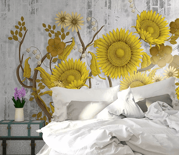 3D Yellow Sunflower 256 Wallpaper AJ Wallpaper 2 