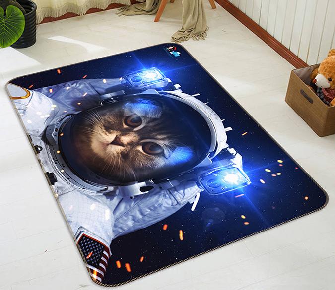 3D Space Cat 658 Non Slip Rug Mat Mat AJ Creativity Home 