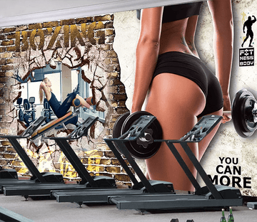 3D Woman Fitness Dumbbell 333 Wallpaper AJ Wallpaper 2 