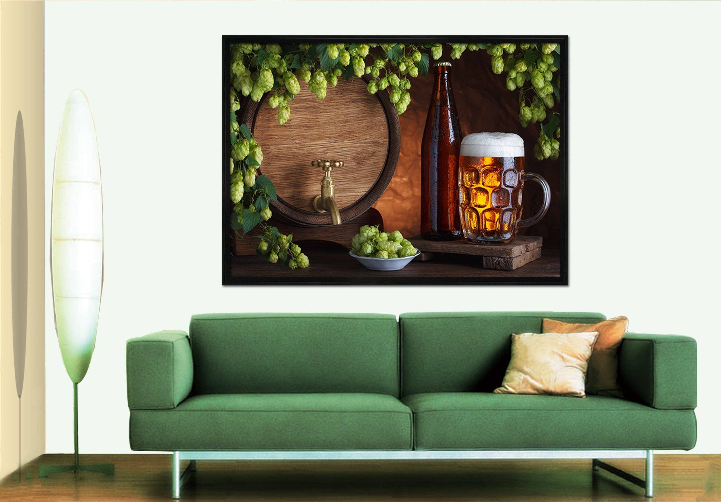 3D Big Beer 116 Fake Framed Print Painting Wallpaper AJ Creativity Home 